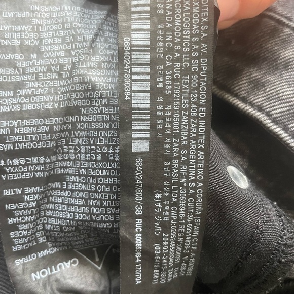 Zara Denim Shorts Women’s 6 High Waisted Black Frayed Hem cutoff Jean Featival - Picture 12 of 12